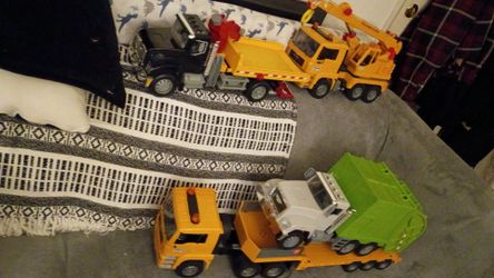 Bruder and Driven by Battat Toy Trucks