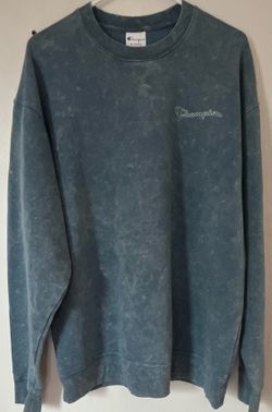 Champion Men’s Pullover Crewneck Sweatshirt Logo Fleece Cotton Blend Blue XL