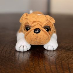 Plushland Realistic Stuffed Animal Puppy Dog Plush Figures Bulldog (10") Used