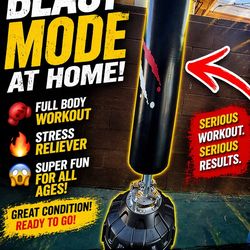 🔥 Barely Used Punching Bag – Heavy Duty – Perfect Home Workout 💪