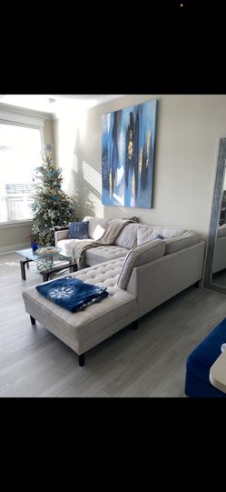 Cream CITY Furniture Sectional 