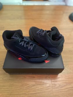 BLACK CAT JORDANS Size 8.5