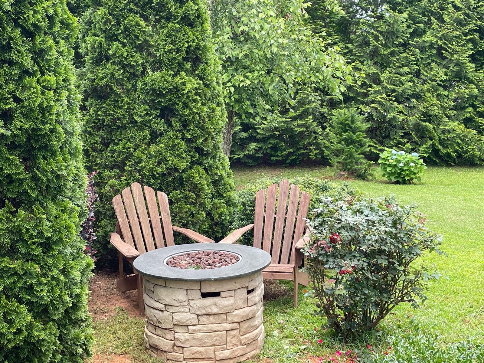 fire pit plus two chairs