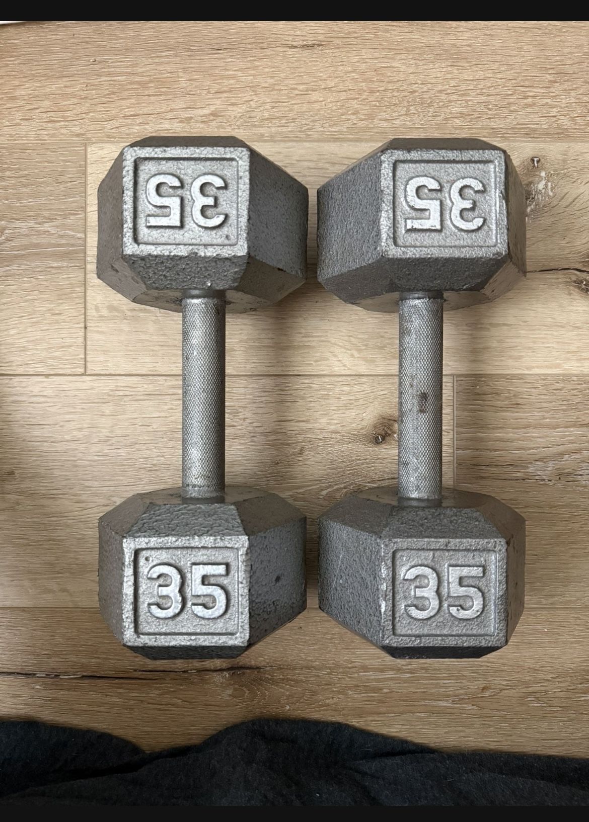 Pair Of 35lb Dumbbells 