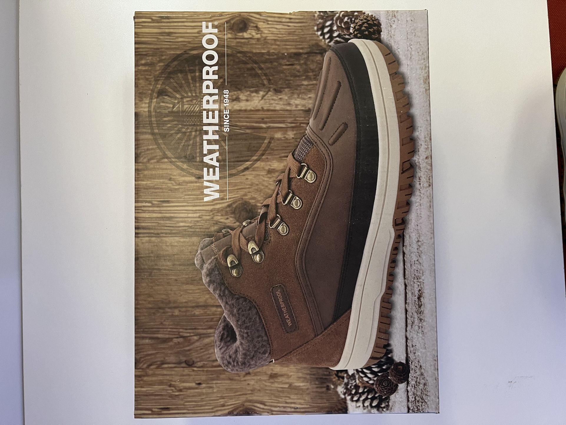 Weatherproof Landon Men's Winter Faux Fur Sneakerboots BROWN New in Box
