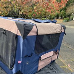 XL Large Soft Travel Dog Kennel Crate Collapsible Like New 40” L by W 30” H 32”