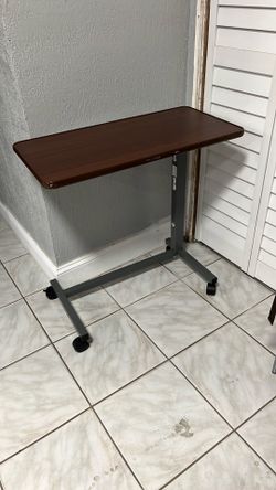 Adjustable bed table free
