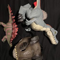 Jurassic World Birthday Banner W/ 3 Big Dinosaur Toys