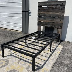 New Twin Size Headboard And Heavy Duty Platform Bed Frame 