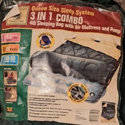 Air Mattress w/ Sleeping Bag No Foot Pump * Northwest Territory Queen Sleep System * Apopka Pick-Up *