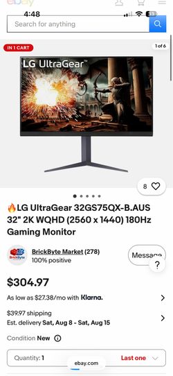 LG UltraGear 32" 2K 180Hz Gaming Monitor