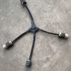 2 Ft. 12/3. 3 Multi-Outlet Outdoor Heavy-Duty Adapter Extension Cord with Twist lock plug