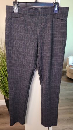 Dark Plaid Slim Fit  Pants Size Large