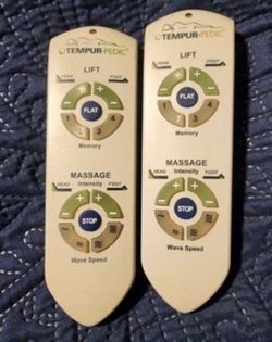 two Tempurpedic Ergo Advanced Rc-wm-101 remotes