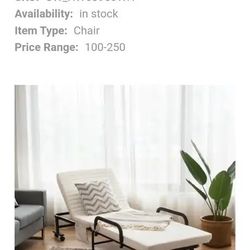 White Single Bed On Wheels