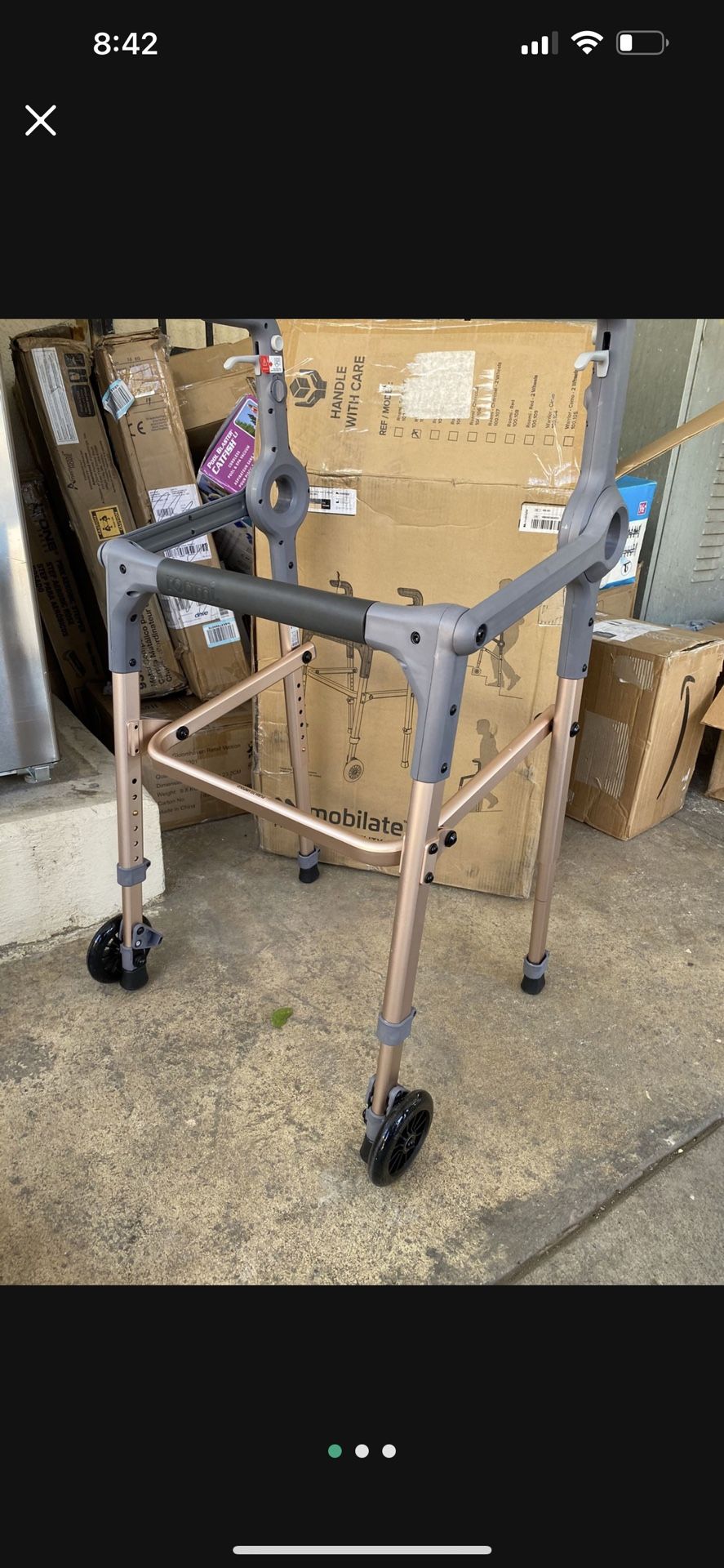 Roami Progressive Mobility Aid Walker With 2 Wheels, Rollator