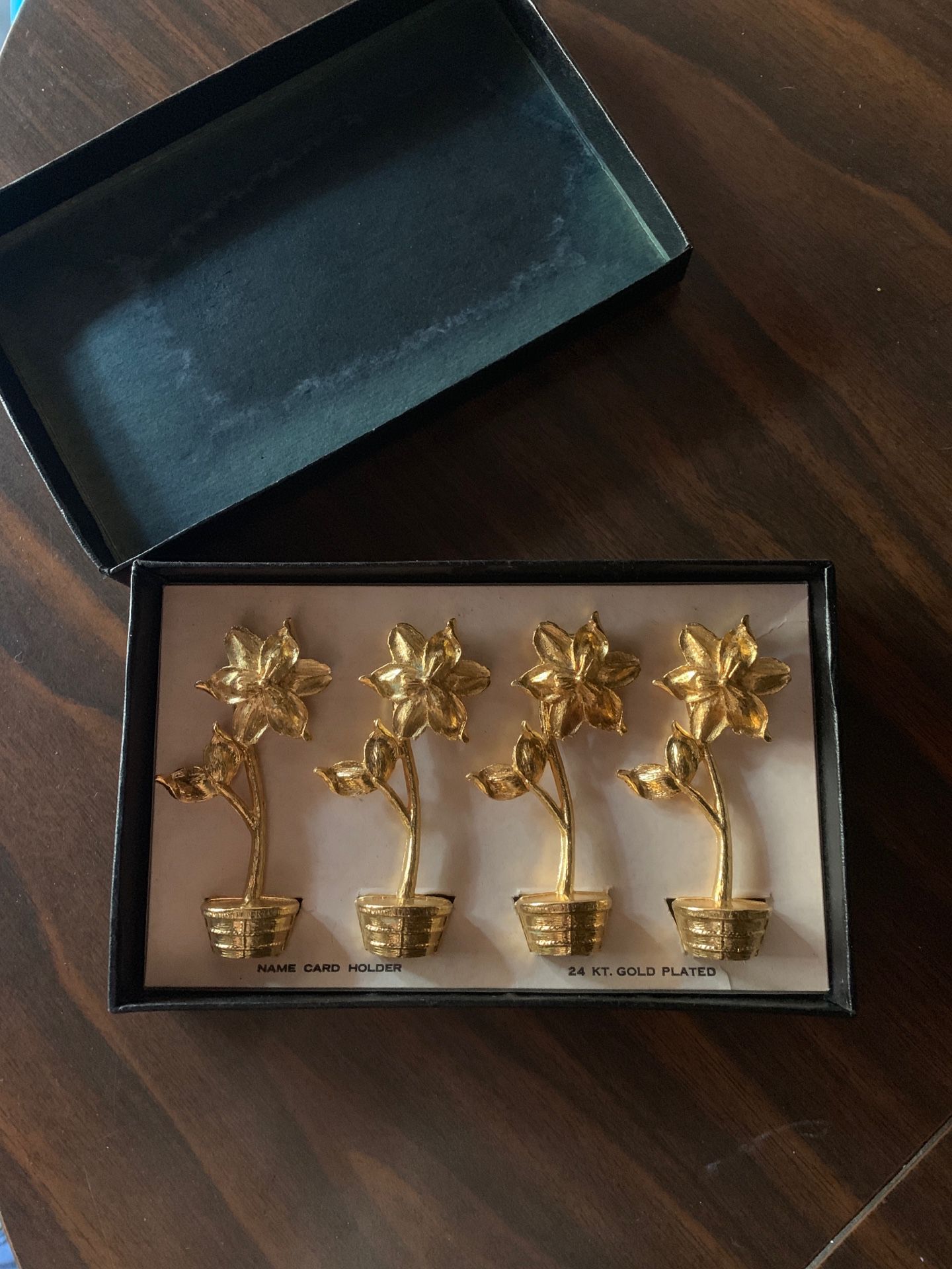 24 kt. Gold plated name card holders
