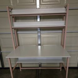 Brand New Pink Computer Desk With Hutch