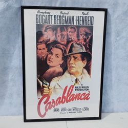 Casablanca Framed Movie Poster Humphrey Bogart Ingrid Bergman