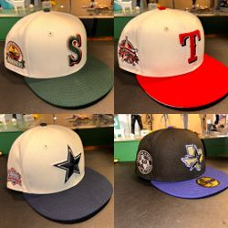 New Era Fitted Hats 7 1/2 