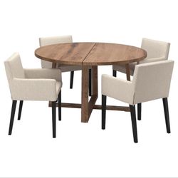 Mesa De Comedor, 4 Butacas, Madera Solida