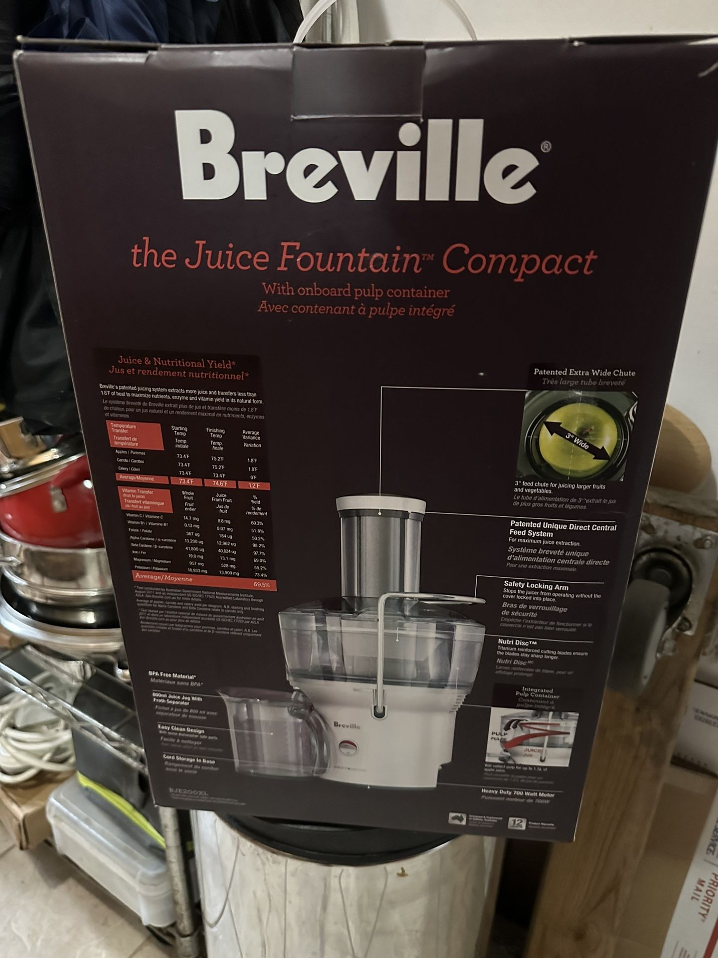 Breville “ The Juice Fountain Compact “ Brand New