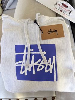 Stussy Box Logo Hoodie - Grey Heather - New with Tags