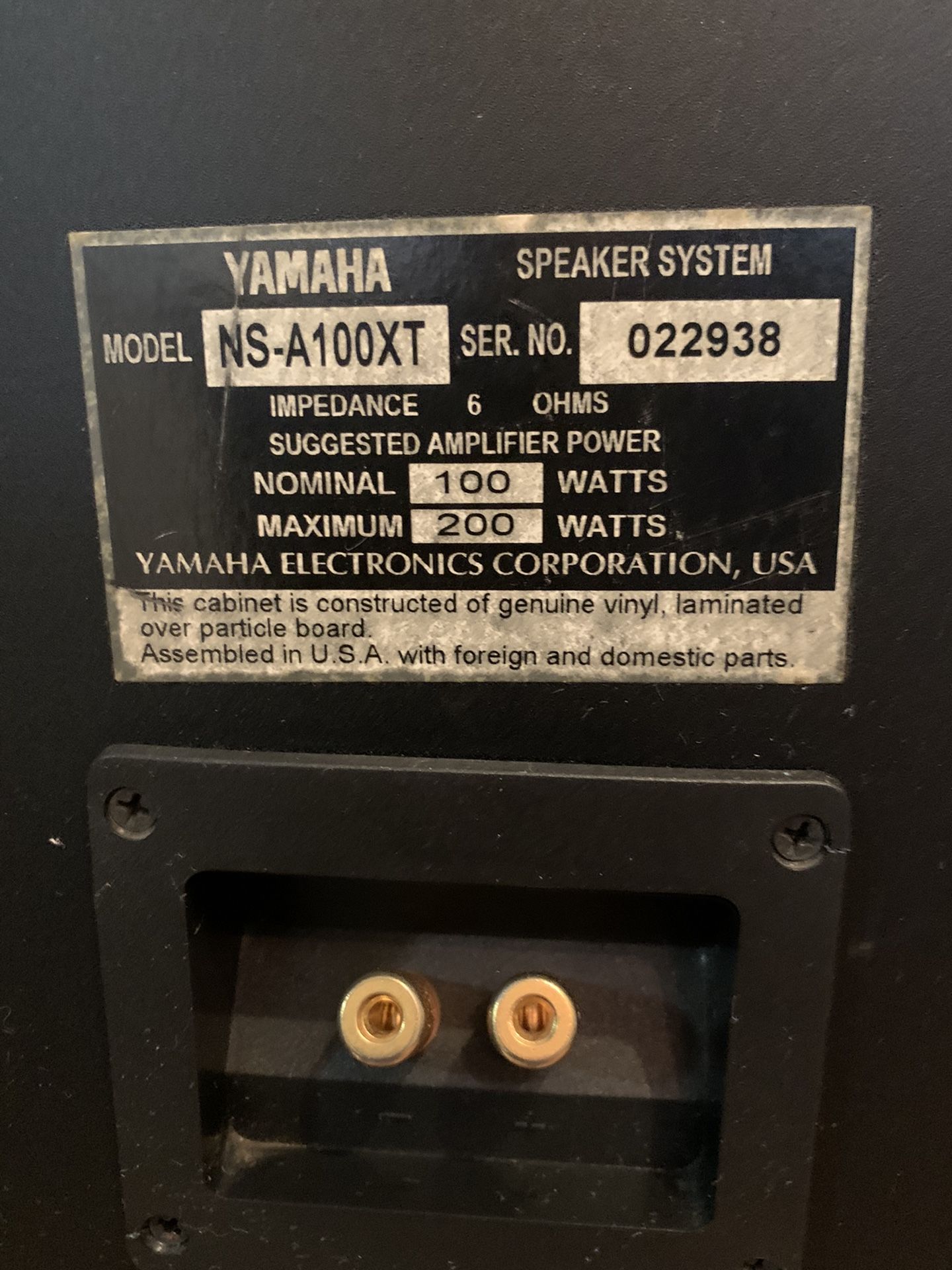 Yamaha NSA100XT Natural Sound Speaker Pair for Sale in Lake in the