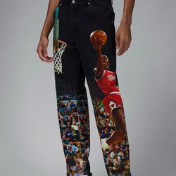 Rare Nike Michael Jordan Twill Pants Sz 34
