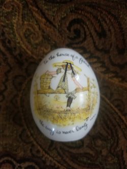 Vintage Holly Hobbie Decorative Egg