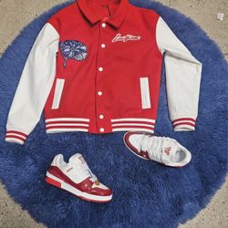 Louis Vuitton sneakers and jacket