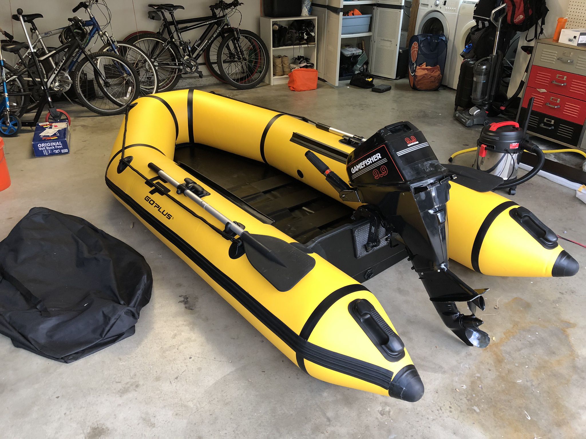 Photo 10.5 Foot Inflatable Boat With 9.9hp Outboard