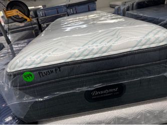 TWIN SIZE SIMMONS BEAUTYREST PRESSURESMART PILLOW TOP MATTRESS & BOX SPRING BED SET