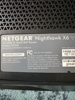 Netgear nighthawk x6 WiFi router