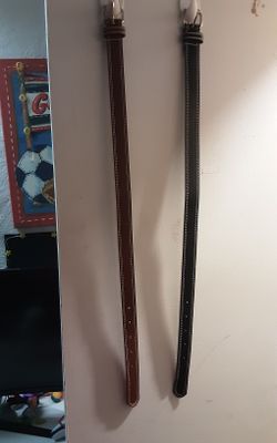 2 Boy Belts, 1 Black, 1 Brown. Size S