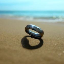 Tungsten Wedding Band - Size 9.5mm