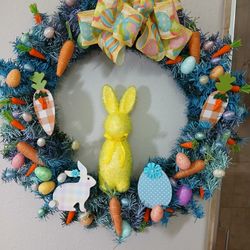 Easter wreath-large yellow bunning