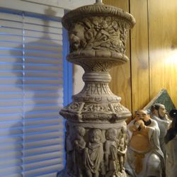 Vintage Regency Hotel Ceramic Lamp . (Roman Column Design)