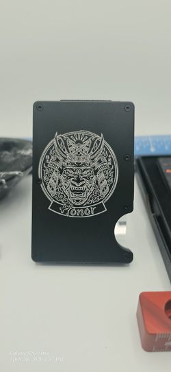 Cardwallet w Cash clip Custom Engraving of Your Choice On All My Items!