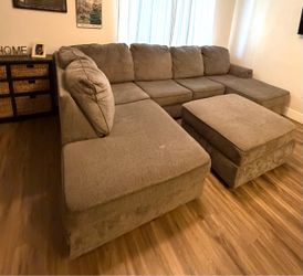 Gray Fabric Upholstered Sofa
