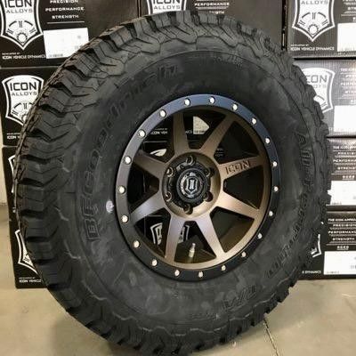 Icon 17x8.5 6x5.5 Rims & Bf Goodrich 285-70-17 KO2 Tires