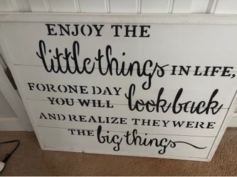 Solid wood sign