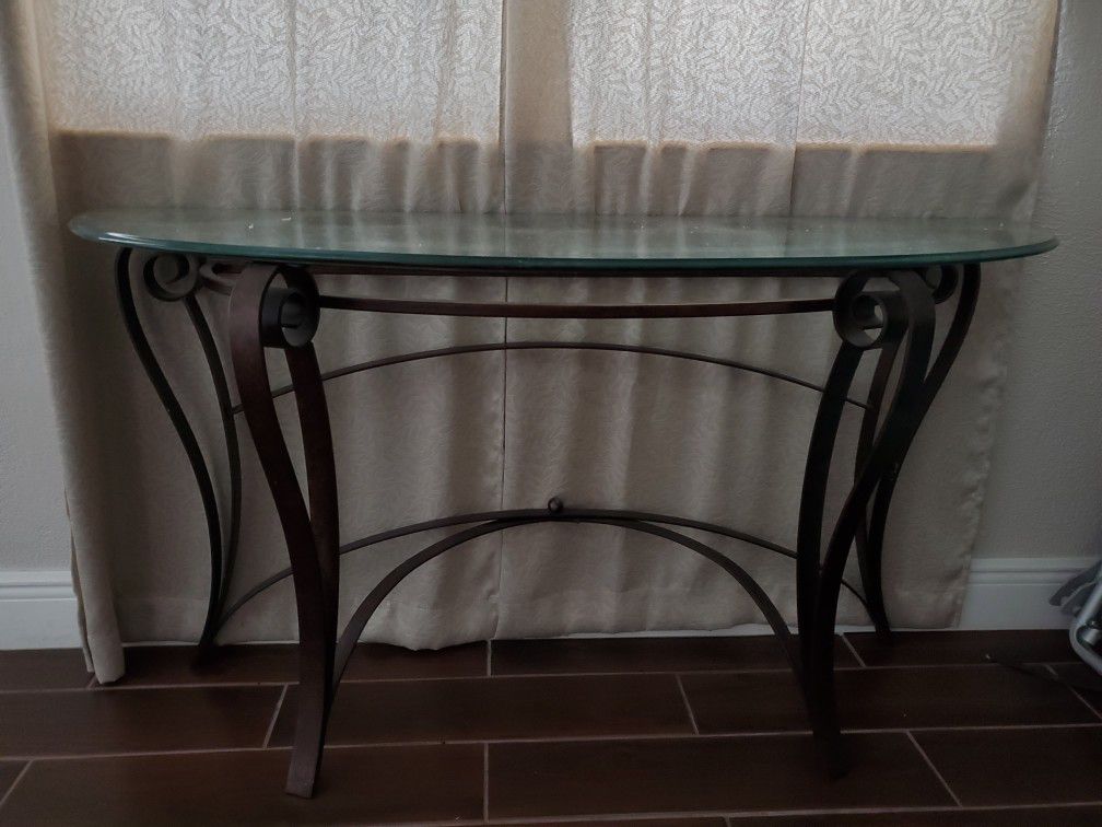 Antique Entryway glass table