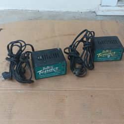 Two Used Battery Tender 12V 1.25 AMP Battery Charger Missing End Connectors 