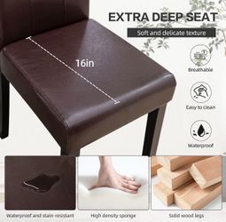 Brand new faux leather dining chairs 2 pcs