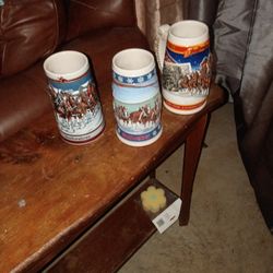 Budweiser Holiday Steins 