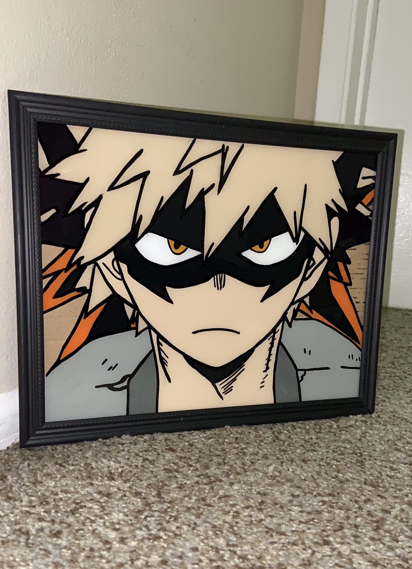 Glass Anime Painting My Hero Academia Custom Portraits Of Friends, Family, & Pets LOCATED IN COVINA
