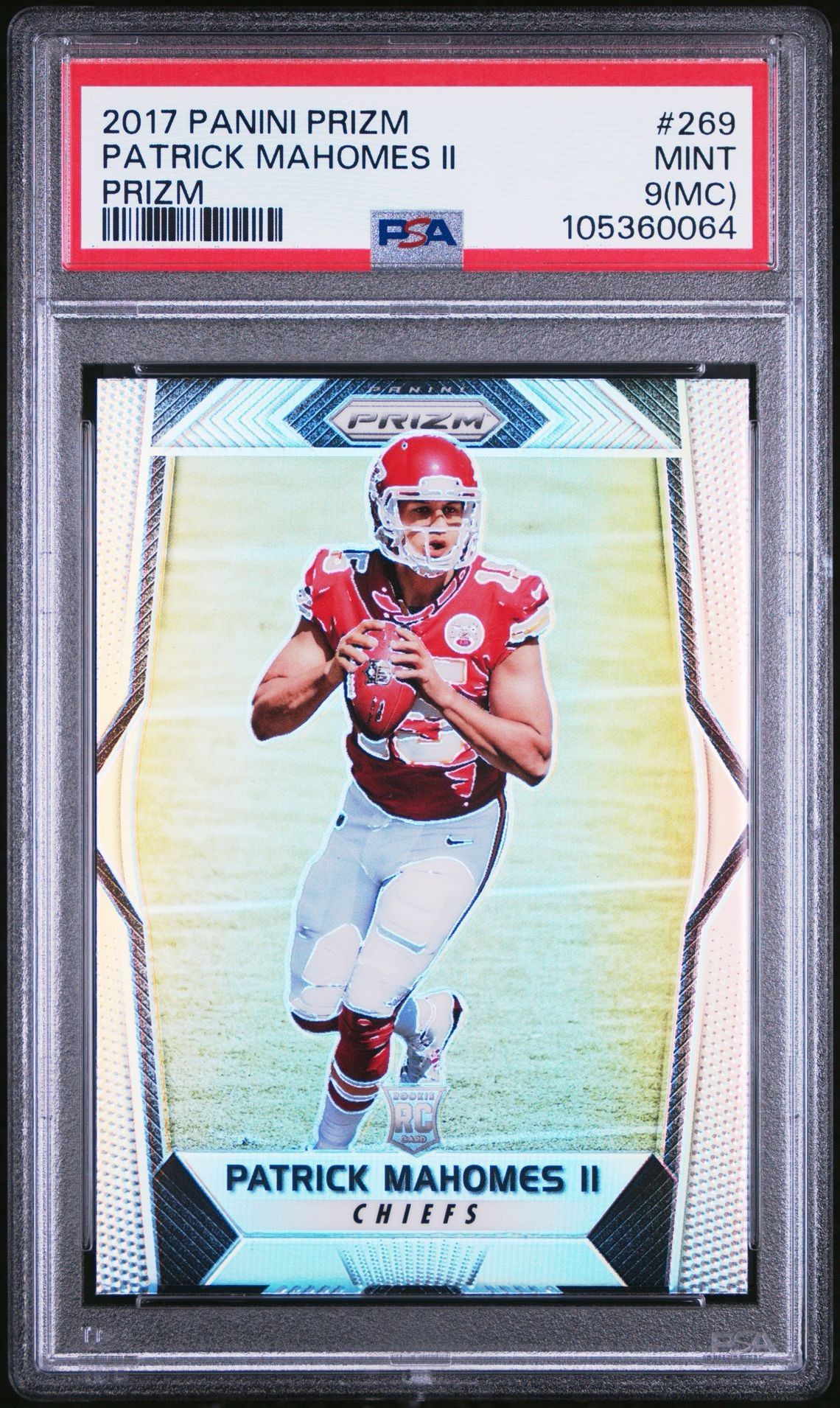2017 Prizm Patrick Mahomes II #269 PSA 9 (MC) Kansas City Chiefs