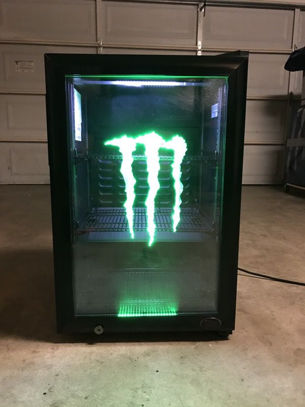 Monster Energy Mini Fridge Cooler Refrigerator REDBULL ROCKSTAR