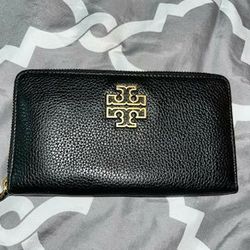 Tory Burch Soft Black Leather Wallet 